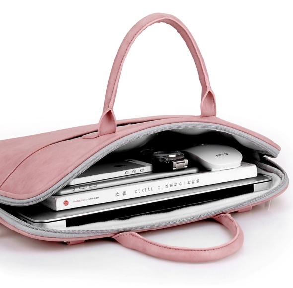 Faux Leather Laptop Bag For Women - Image 3