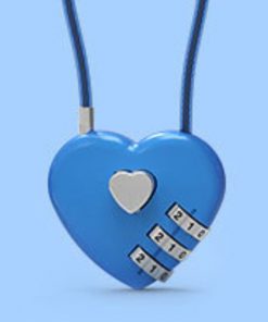 Peach Heart Long Wire Rope Love Lock