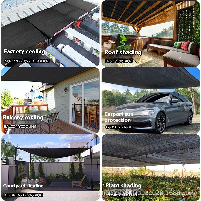 Agricultural Greenhouse Courtyard Sunshade Vegetable Insulation Black Sunshade Net - Image 3