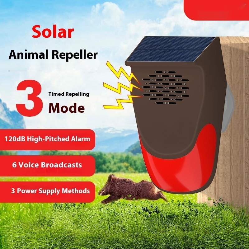 Solar Infrared Alarm Animal Drive Warning Indicator - Image 6