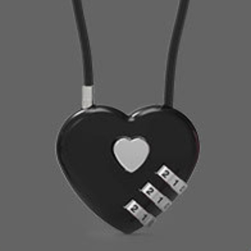 Peach Heart Long Wire Rope Love Lock - Image 10